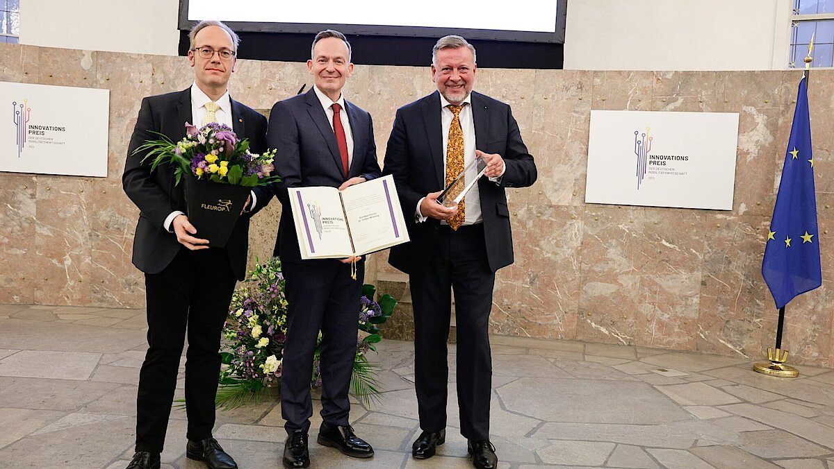 Stefan Tritschler, Bundesminister Dr. Volker Wissing, Prof. Knut Ringat